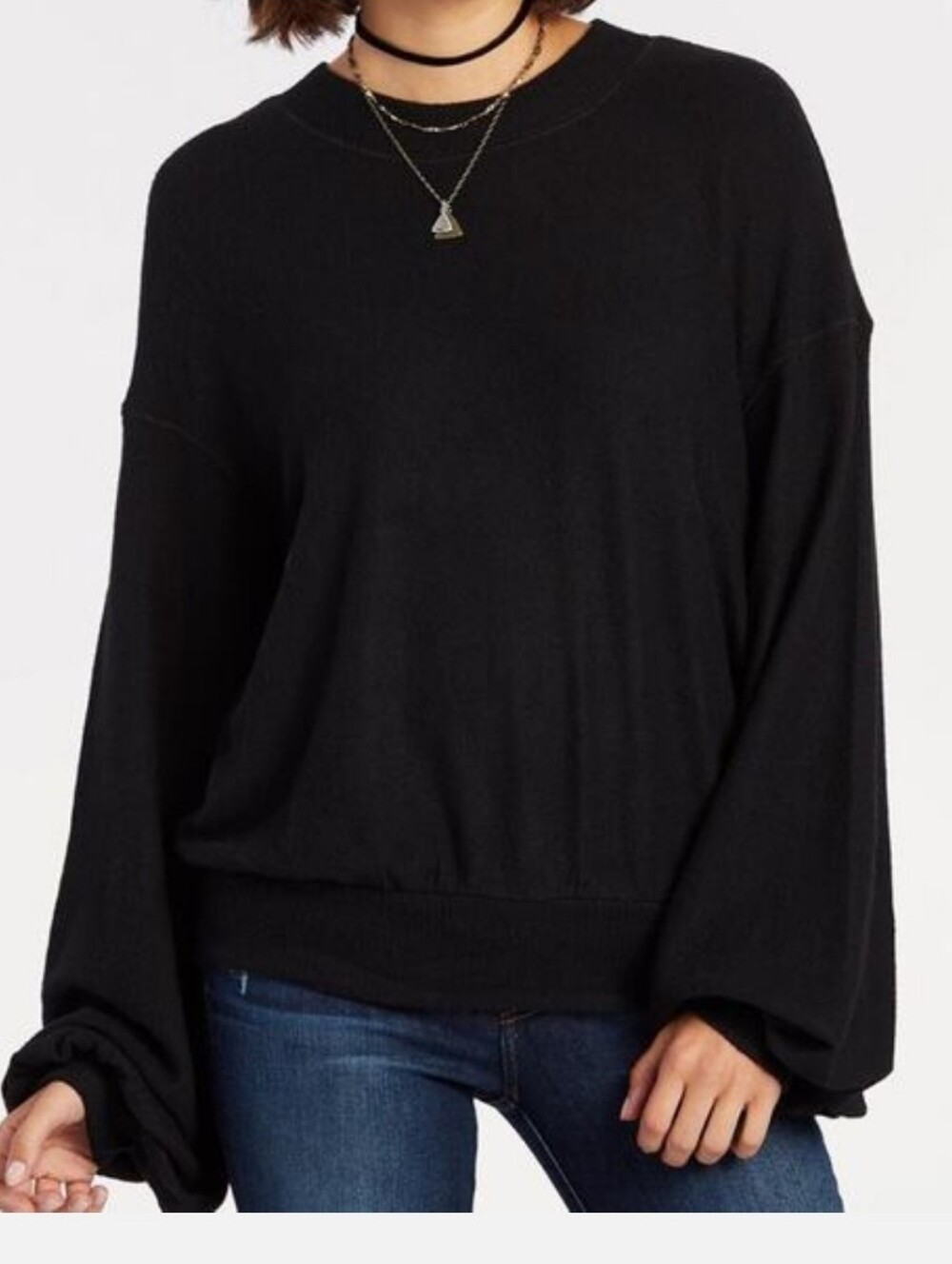 Free People FP Beach TGIF Oversized Soft Scoop Neck Sweater Size Small